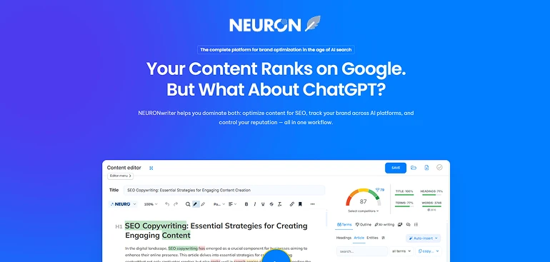 NeuronWriter-Write Content That Actually Ranks