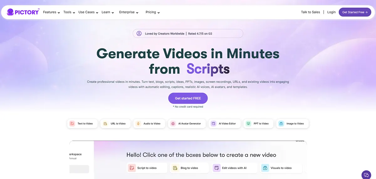 pictory ai video creation for online business