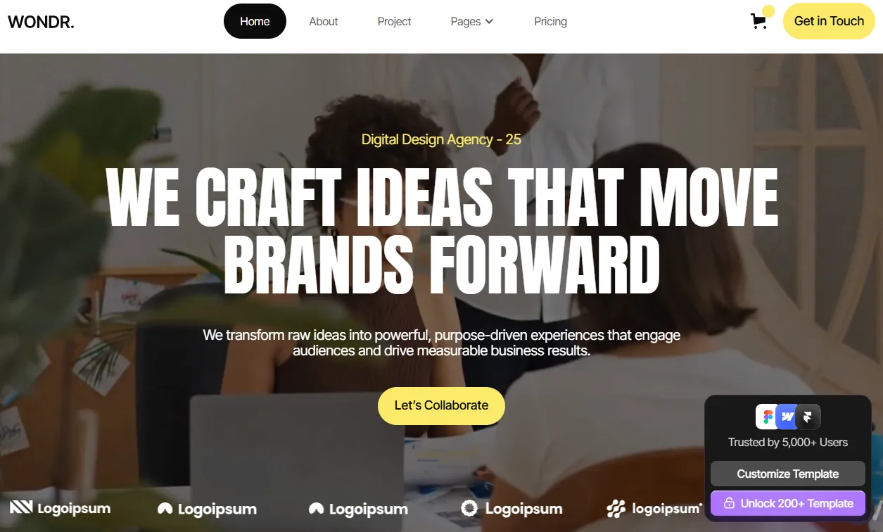 Wondr - Portfolio & Agency Website Template