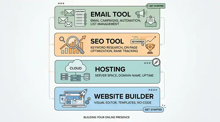 beginner tool stack for online business