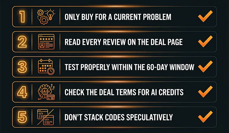 smart appsumo buying rules for beginners