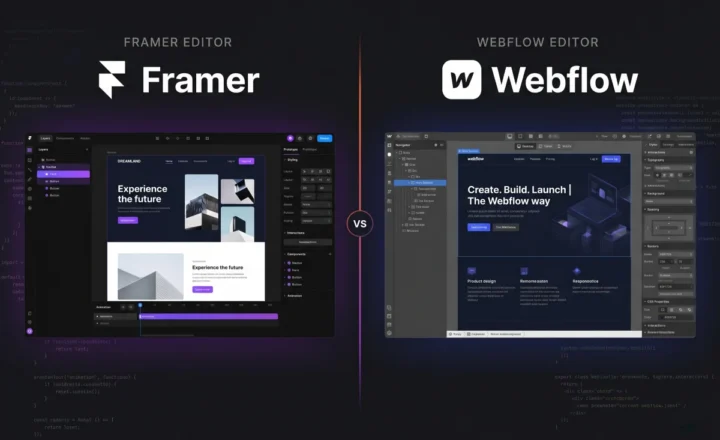 webflow vs framer comparison for beginners 2026