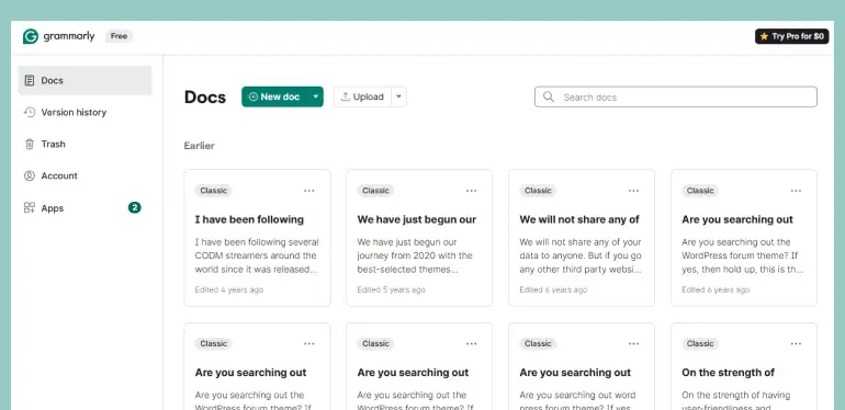 Grammarly AI writing assistant for bloggers 2026