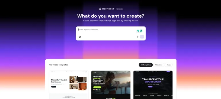 Hostinger Horizons AI Website Builder