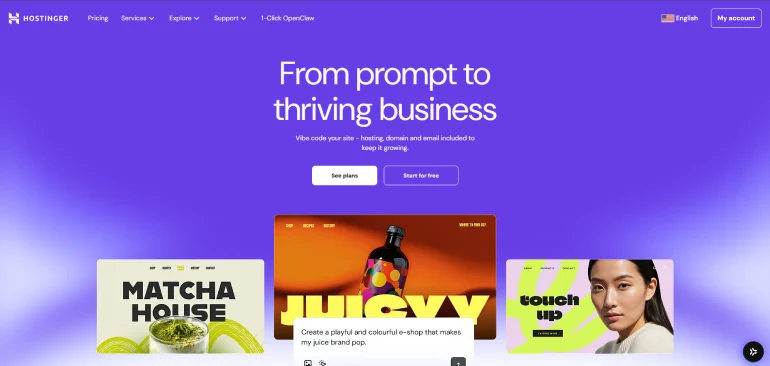 Hostinger cheap web hosting plan for beginners 2026
