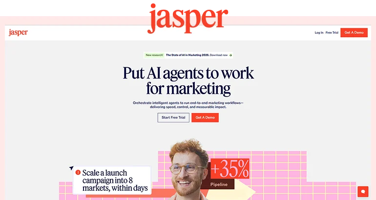Jasper AI writing tool for affiliate marketing 2026
