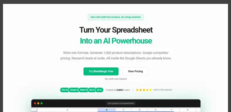 SheetMagic - ChatGPT & Google Sheets AI Integration