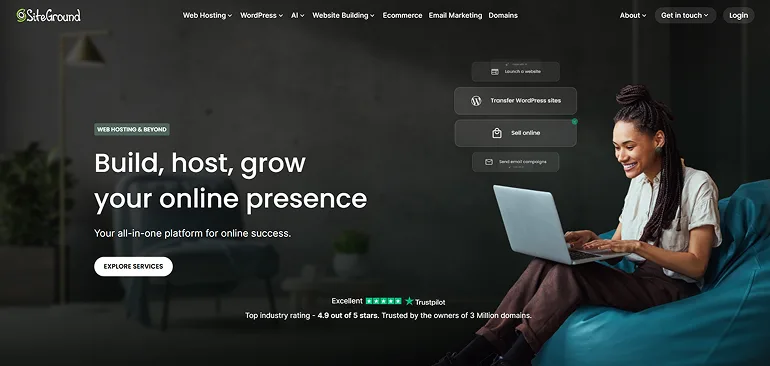 Siteground cheap web hosting plan for beginners 2026