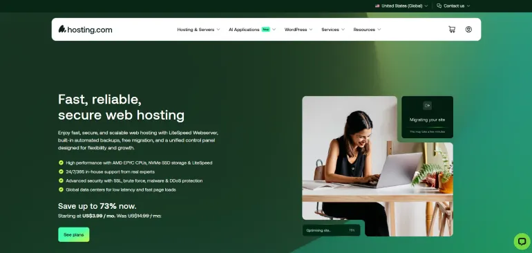hosting.com cheap web hosting plan for beginners 2026